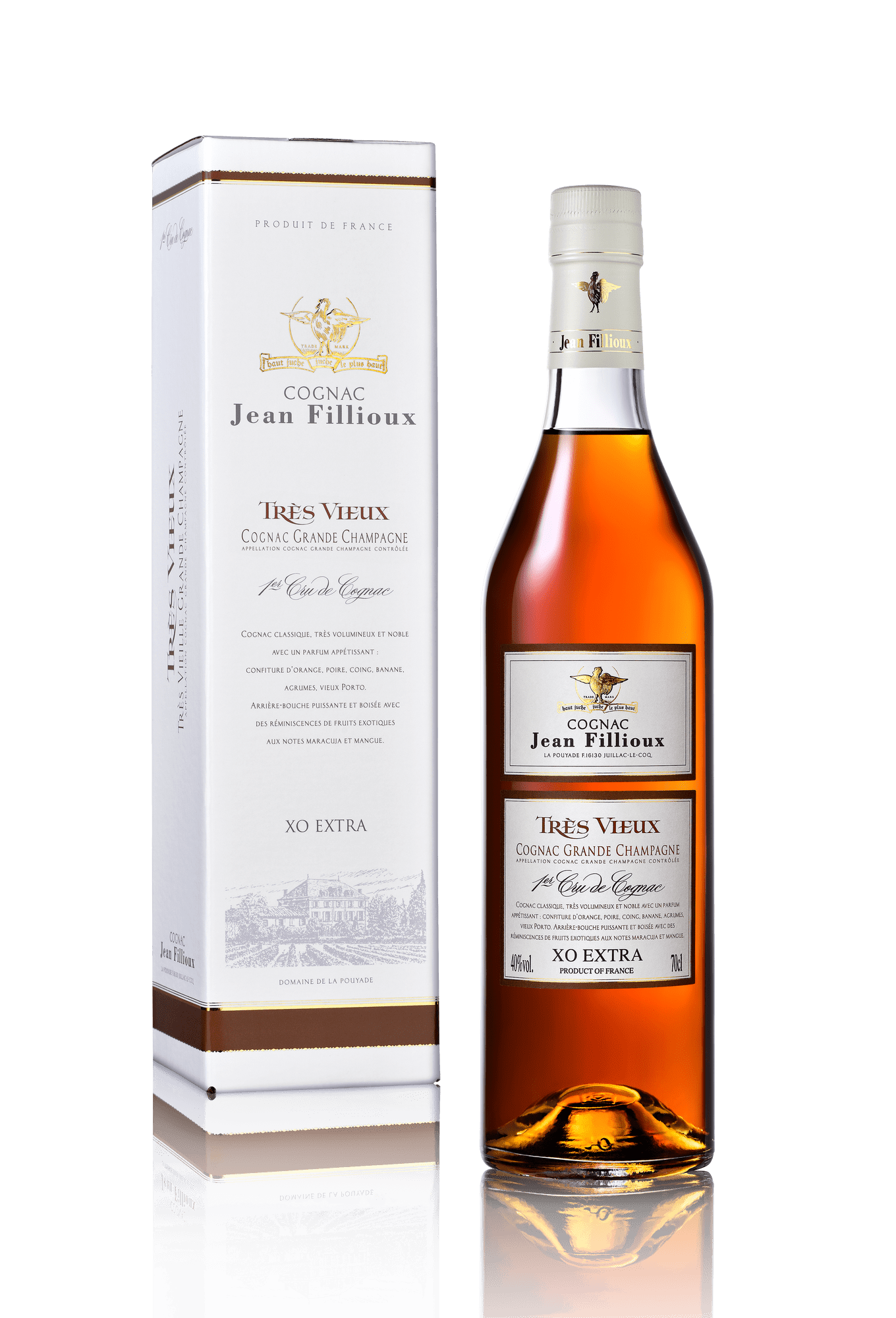 Jean Fillioux Cognac, Tres Vieux EXTRA 40% 70cl.